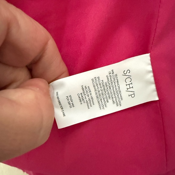 Cabi Fuchsia Tweed Zip-Front Jacket | Padded Shoulders | Size S | $269 Retail - Picture 8 of 9